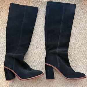 Vince Camuto Black Suede Heeled Boots